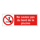 Ne sautez pas du bord de la piscine