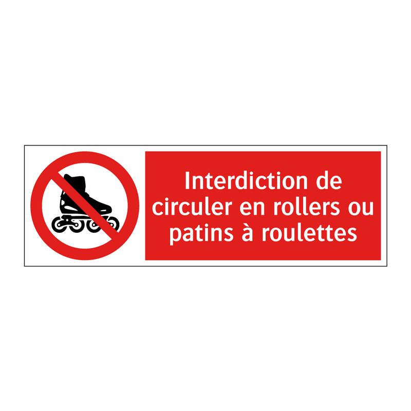 Interdiction de circuler en rollers ou patins à roulettes