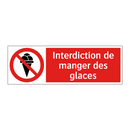 Interdiction de manger des glaces