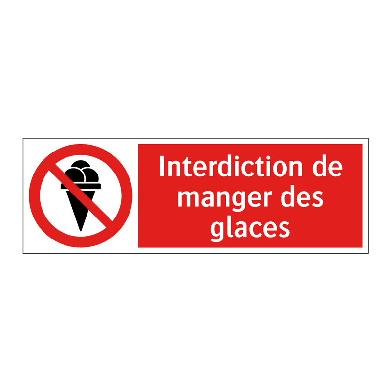 Interdiction de manger des glaces