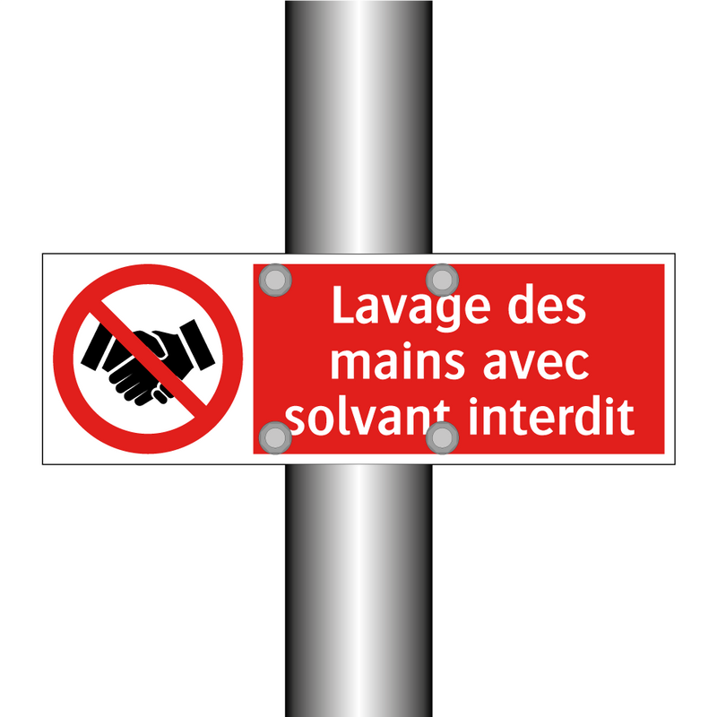 Lavage des mains avec solvant interdit