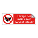 Lavage des mains avec solvant interdit