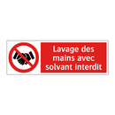 Lavage des mains avec solvant interdit