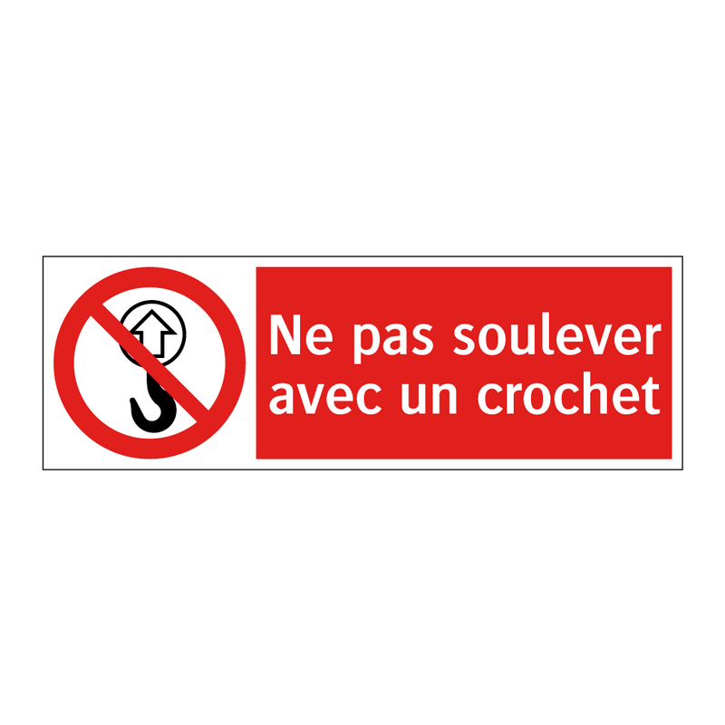 Ne pas soulever avec un crochet