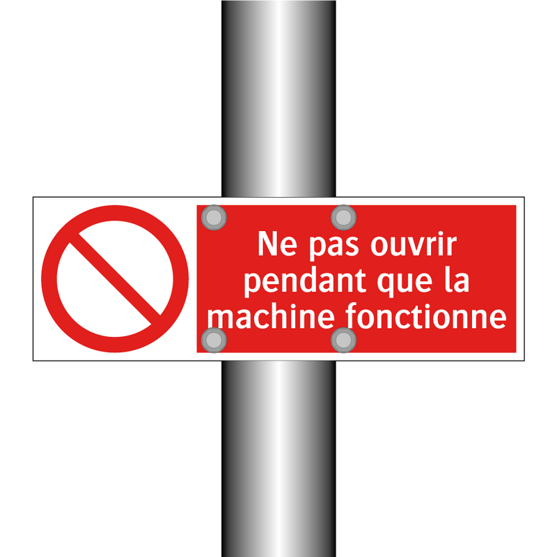 Ne pas ouvrir pendant que la machine fonctionne