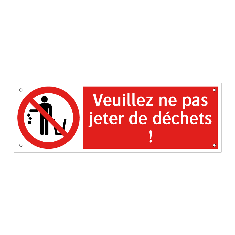 Veuillez ne pas jeter de déchets !