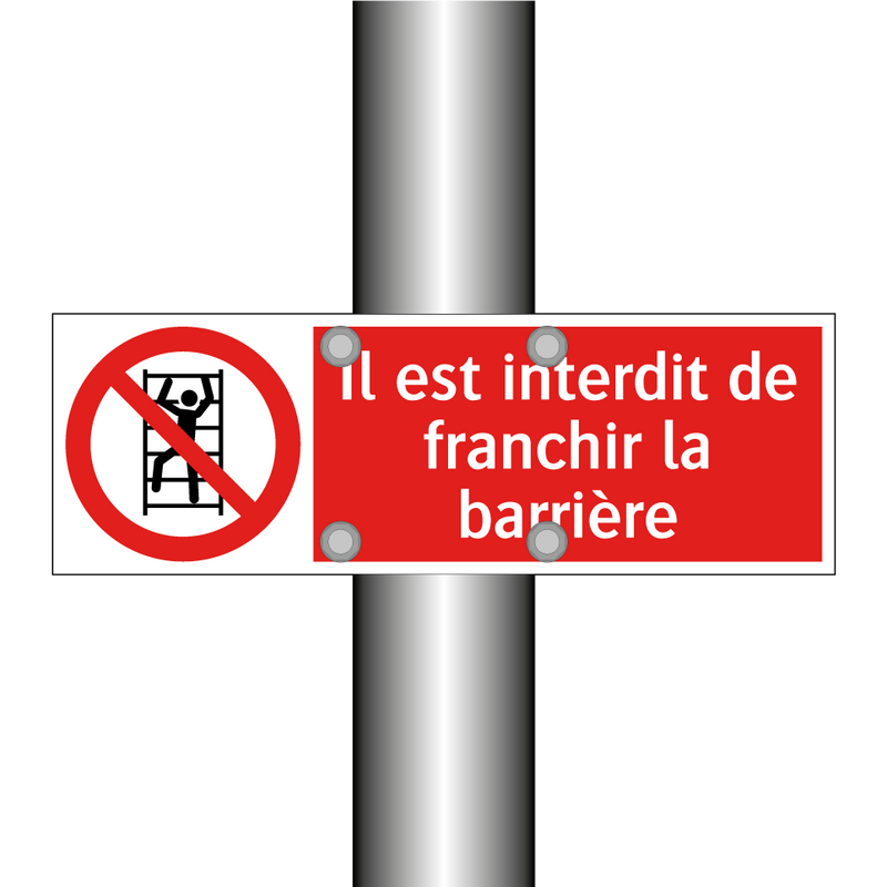 Il est interdit de franchir la barrière