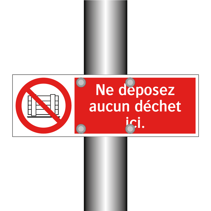 Ne déposez aucun déchet ici.