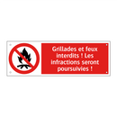 Grillades et feux interdits ! Les infractions seront poursuivies !