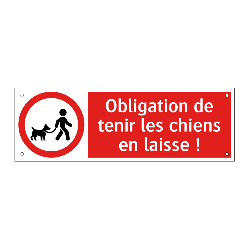 Obligation de tenir les chiens en laisse !