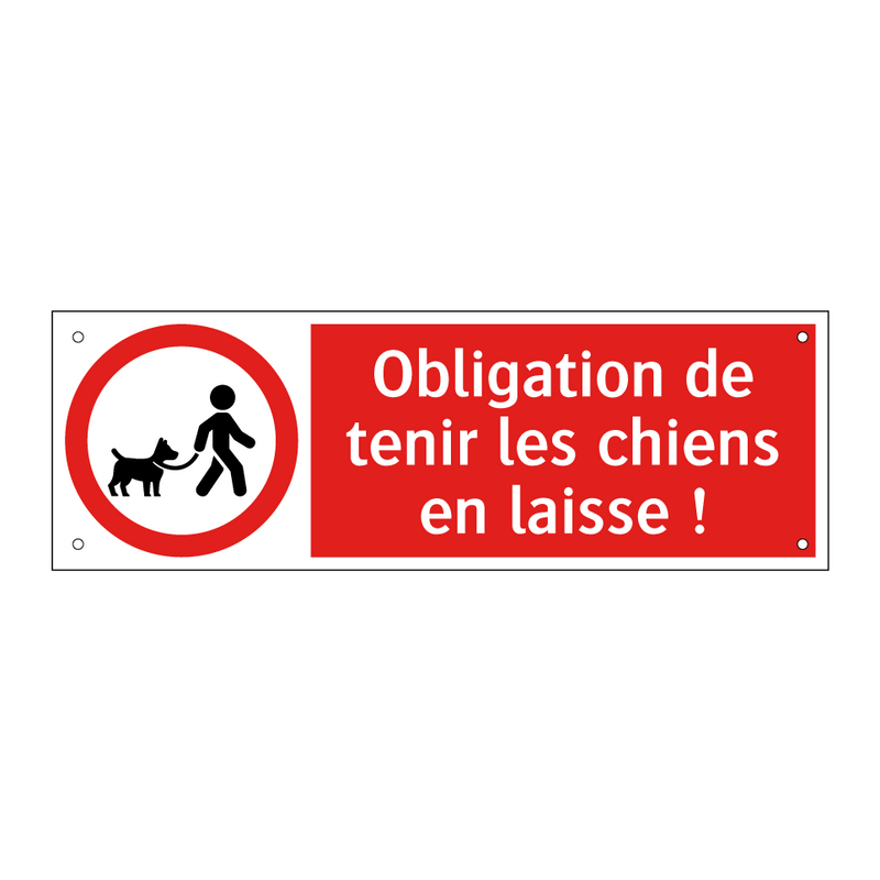 Obligation de tenir les chiens en laisse !