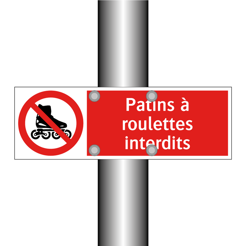 Patins à roulettes interdits