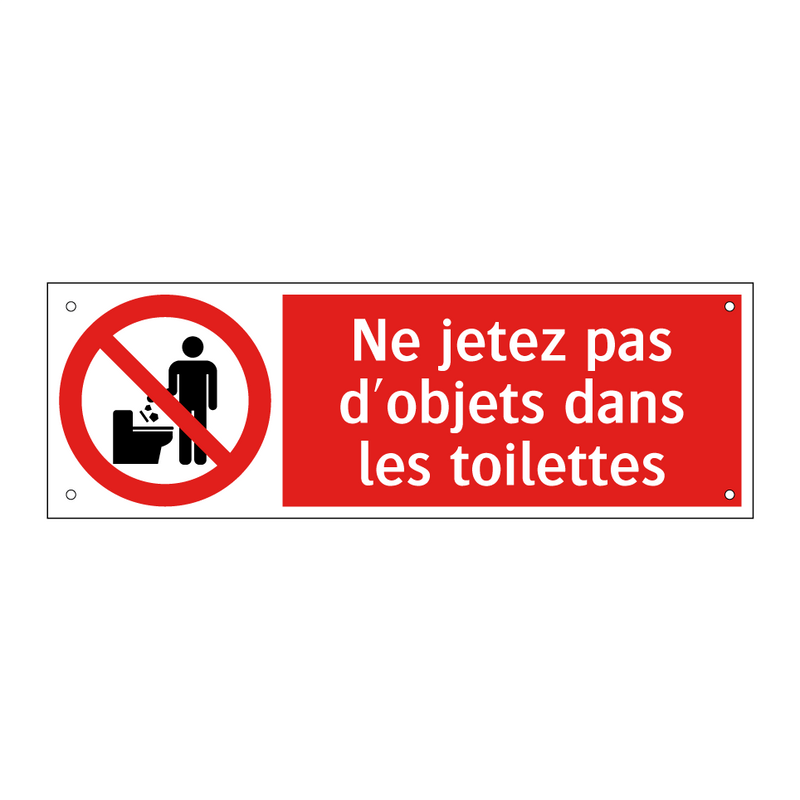 Ne jetez pas d'objets dans les toilettes