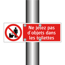 Ne jetez pas d'objets dans les toilettes