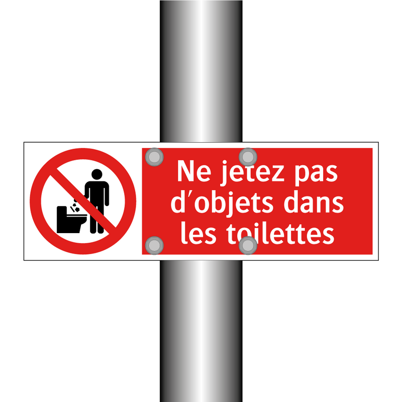 Ne jetez pas d'objets dans les toilettes