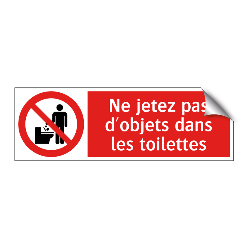 Ne jetez pas d'objets dans les toilettes
