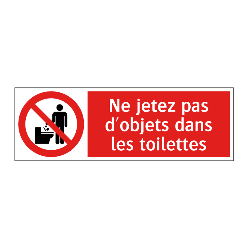 Ne jetez pas d'objets dans les toilettes