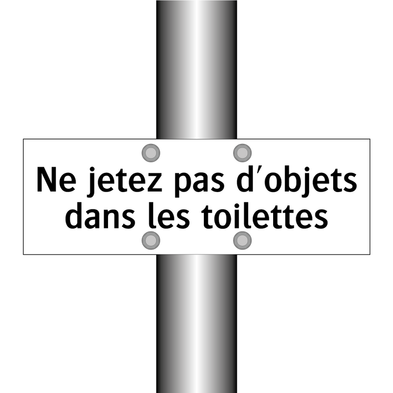 Ne jetez pas d'objets dans les toilettes