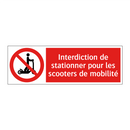 Interdiction de stationner pour les scooters de mobilité
