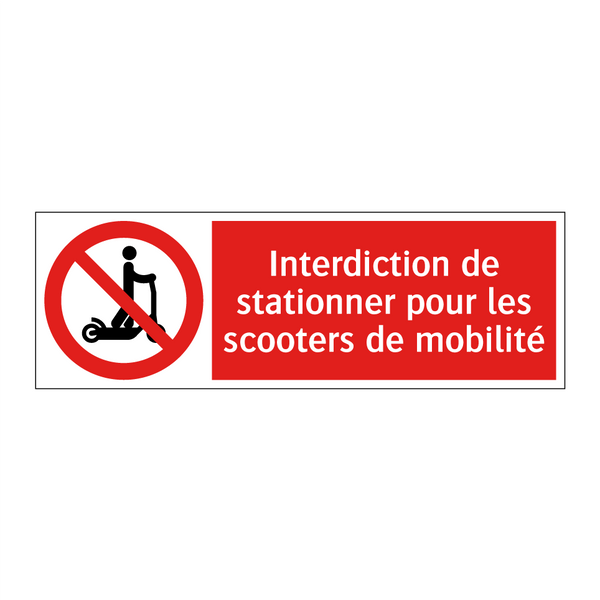 Interdiction de stationner pour les scooters de mobilité