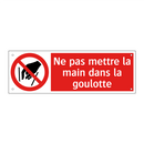 Ne pas mettre la main dans la goulotte