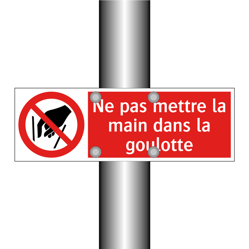Ne pas mettre la main dans la goulotte