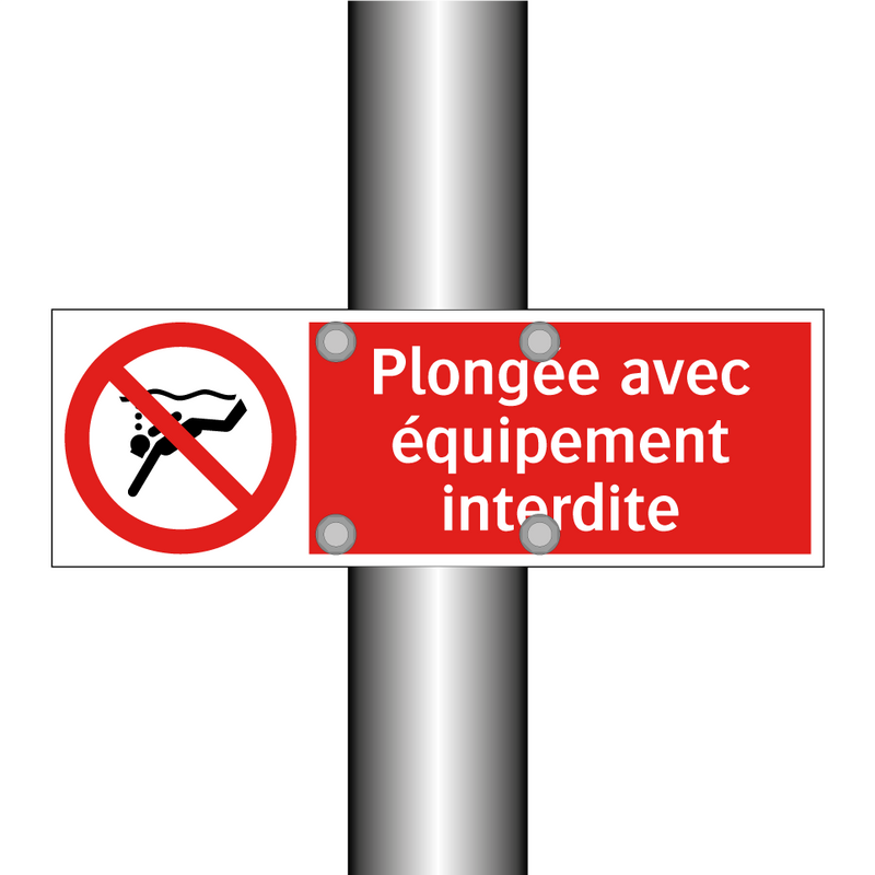 Plongée avec équipement interdite