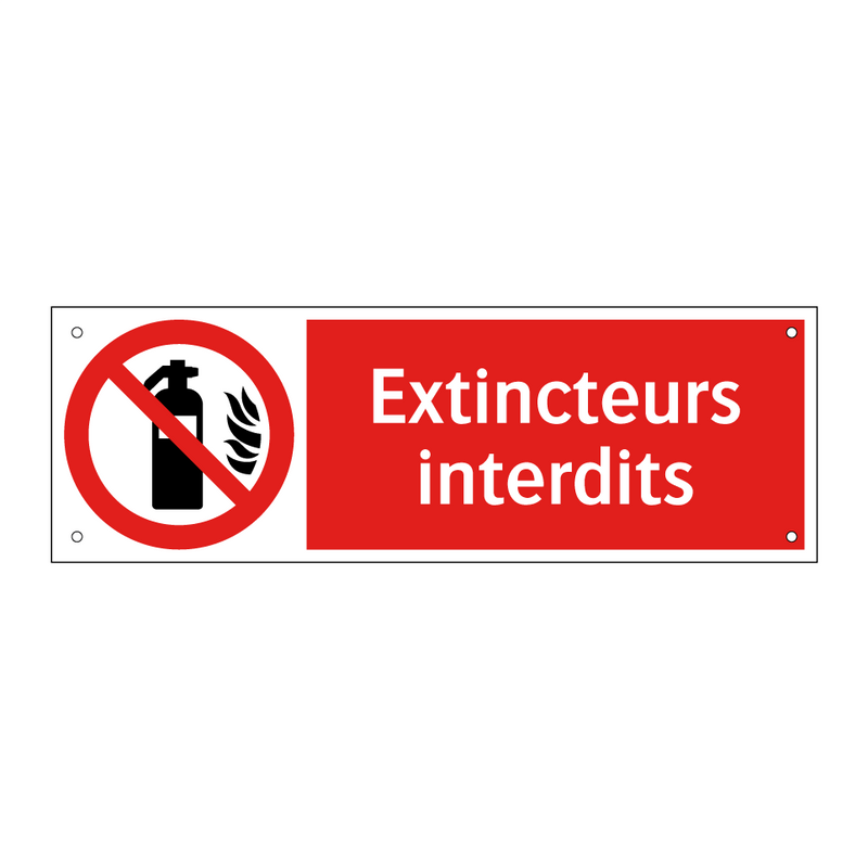 Extincteurs interdits