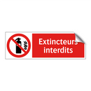 Extincteurs interdits