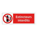 Extincteurs interdits