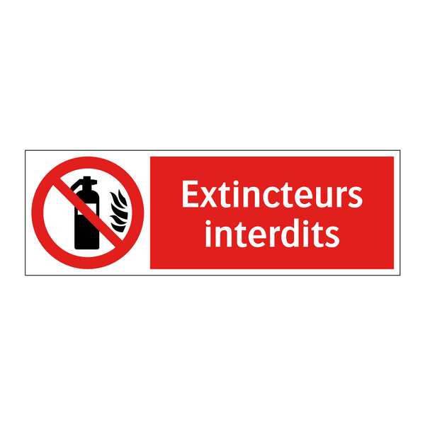 Extincteurs interdits