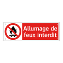 Allumage de feux interdit