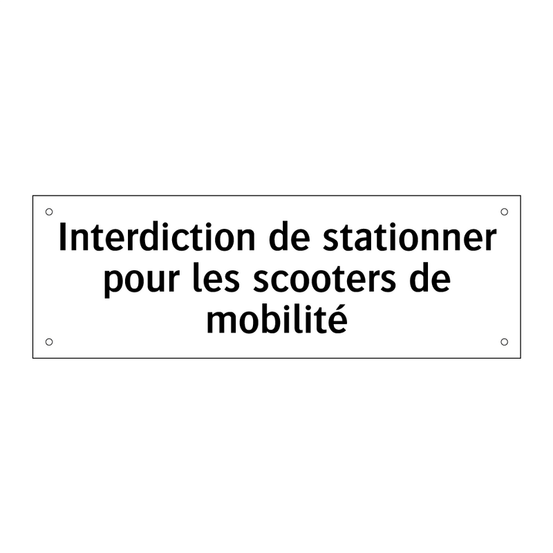 Interdiction de stationner pour les scooters de mobilité