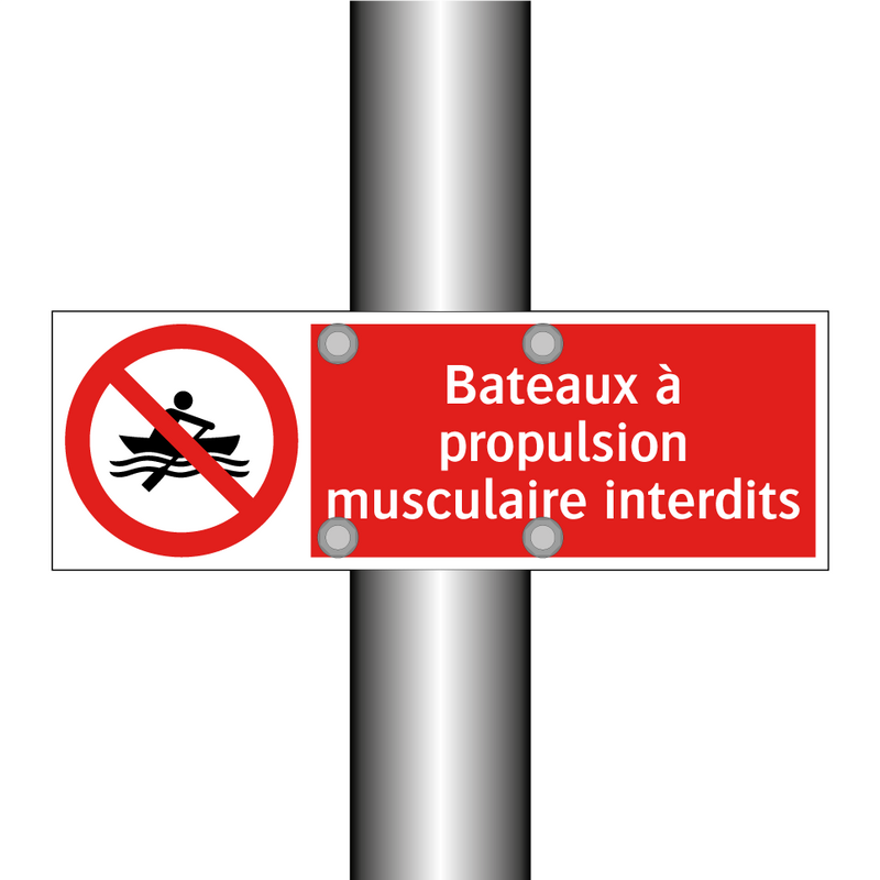 Bateaux à propulsion musculaire interdits
