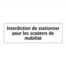 Interdiction de stationner pour les scooters de mobilité