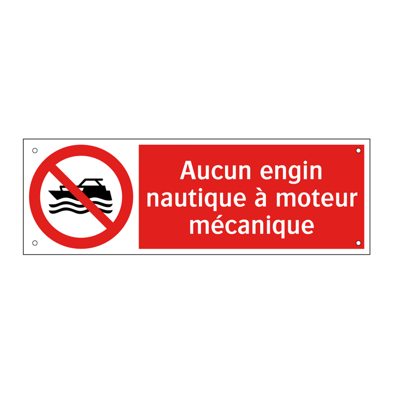 Aucun engin nautique à moteur mécanique