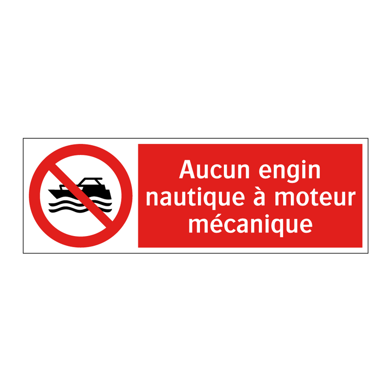 Aucun engin nautique à moteur mécanique