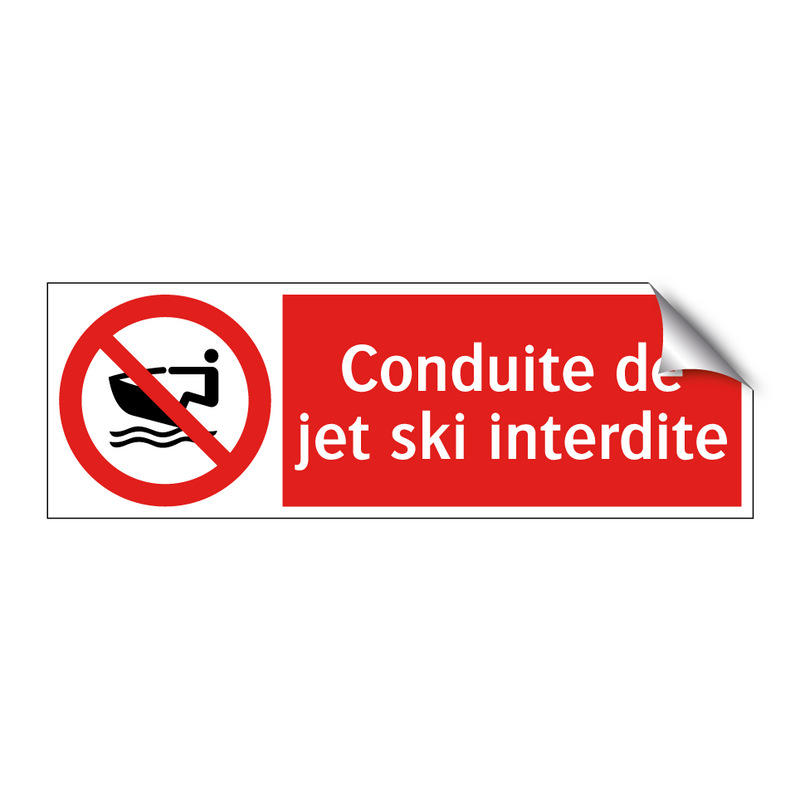Conduite de jet ski interdite