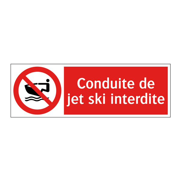 Conduite de jet ski interdite