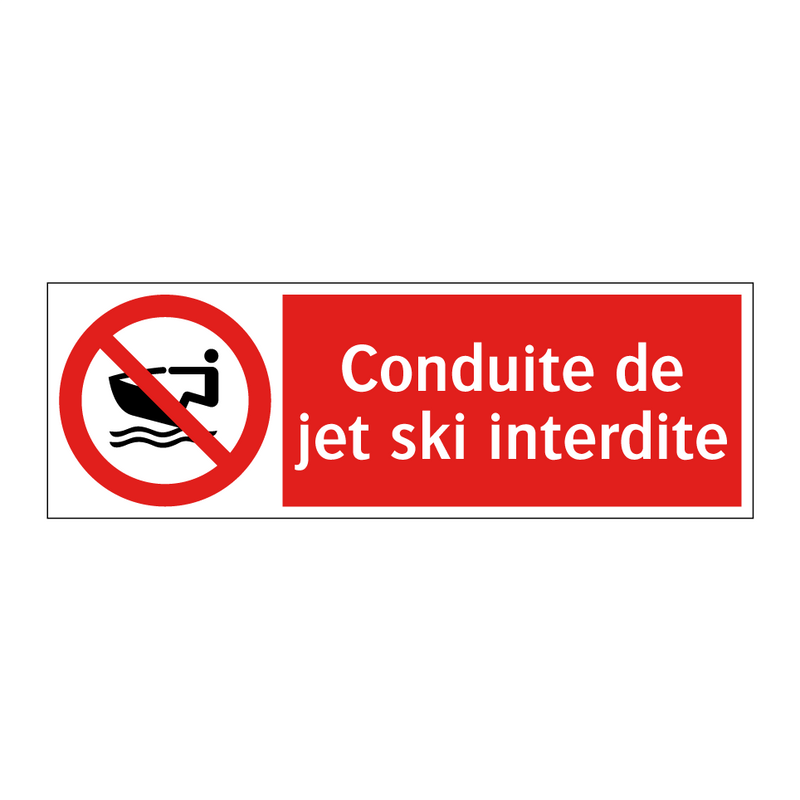 Conduite de jet ski interdite