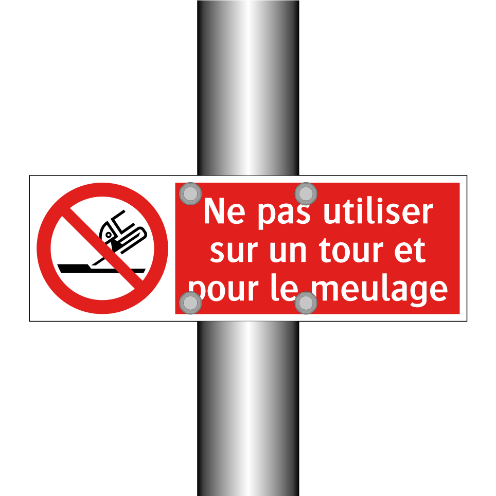 Ne pas utiliser sur un tour et pour le meulage