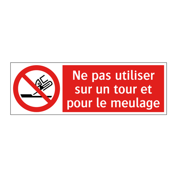 Ne pas utiliser sur un tour et pour le meulage