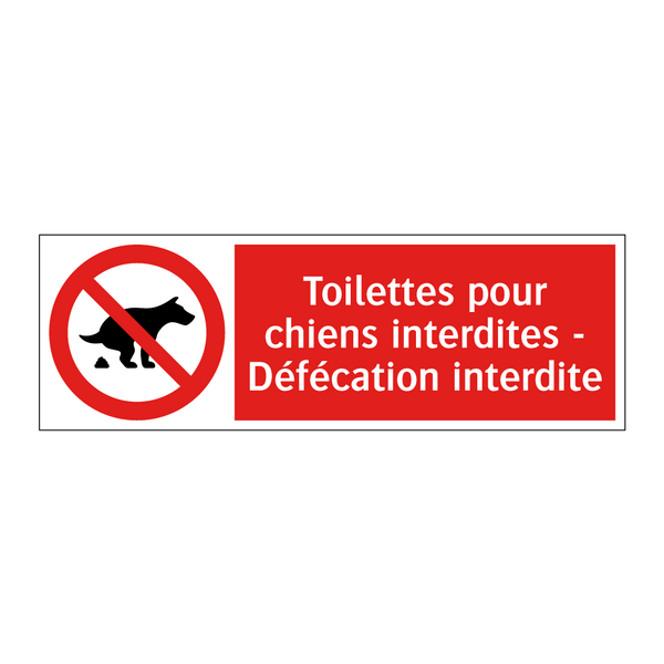 Toilettes pour chiens interdites - Défécation interdite