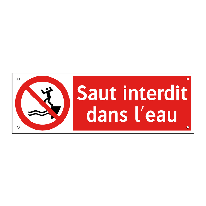 Saut interdit dans l'eau