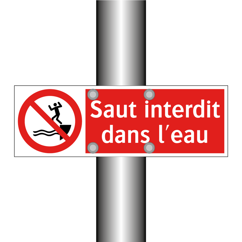 Saut interdit dans l'eau
