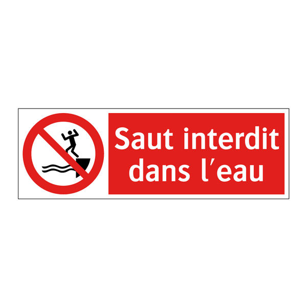 Saut interdit dans l'eau