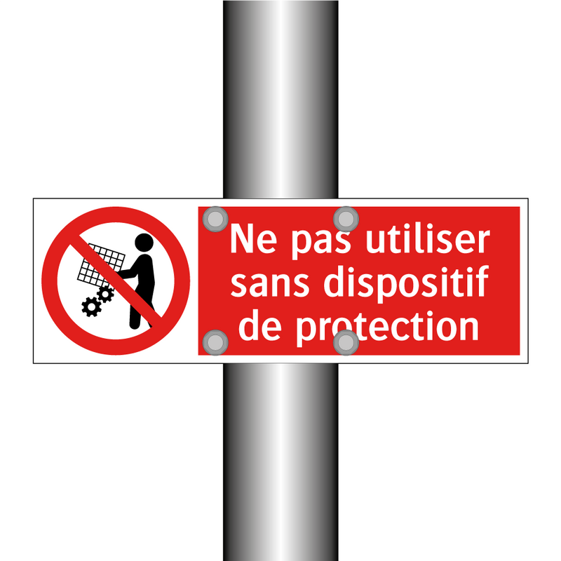 Ne pas utiliser sans dispositif de protection