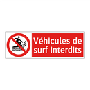 Véhicules de surf interdits