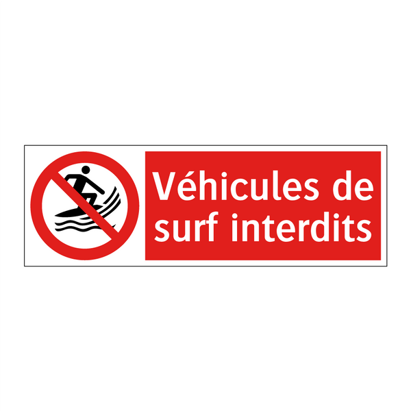 Véhicules de surf interdits