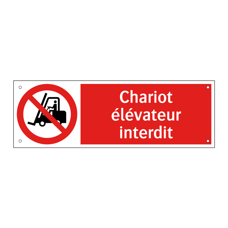 Chariot élévateur interdit